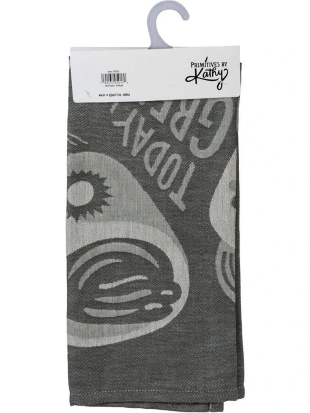 Primitives by Kathy Gray Jacquard 'Coffee Is A Real Kick In The Attitude' Towel